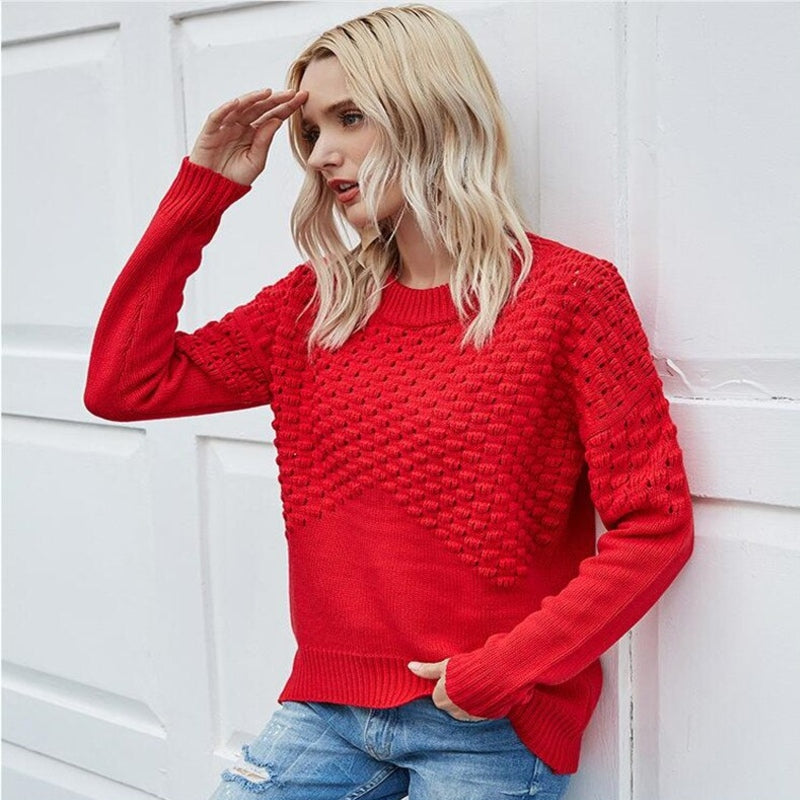 Clara | Pull Texturé à Maille Épaisse