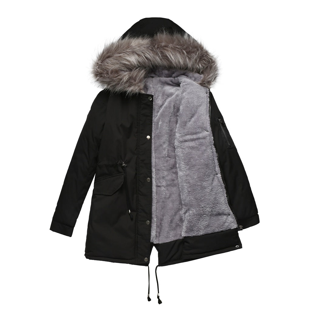 Élise | Parka Longue Doublée à Capuche Fourrée