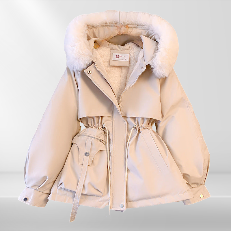 Élise | Parka Hiver à Capuche Bordée de Fausse Fourrure