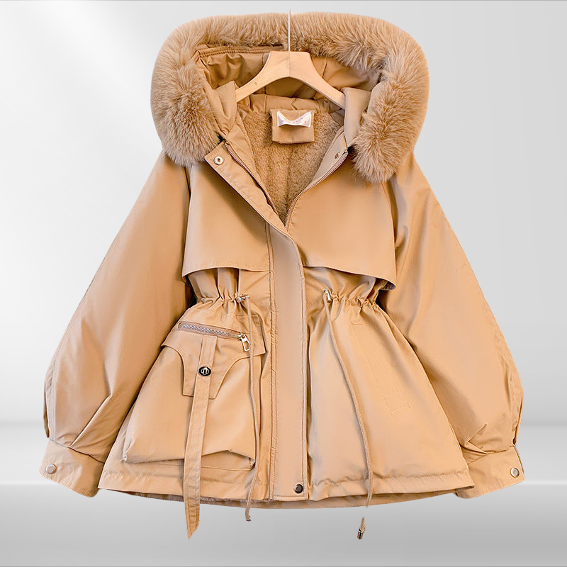 Élise | Parka Hiver à Capuche Bordée de Fausse Fourrure