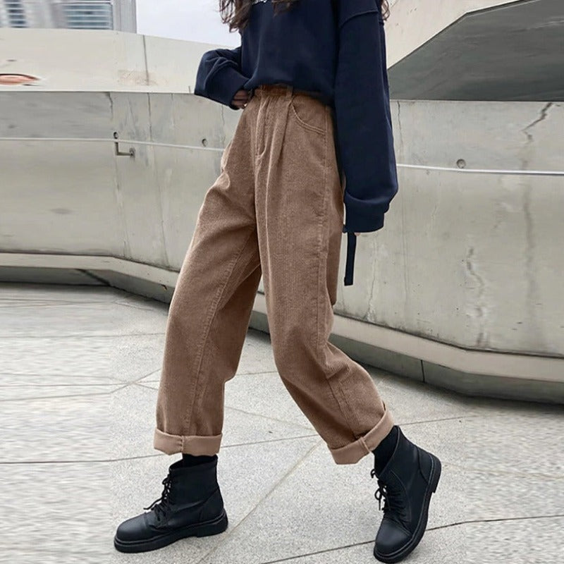 Lina | Pantalon Large en Velours Côtelé
