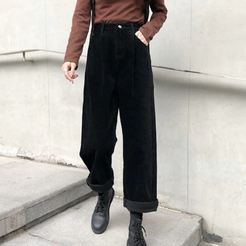 Lina | Pantalon Large en Velours Côtelé