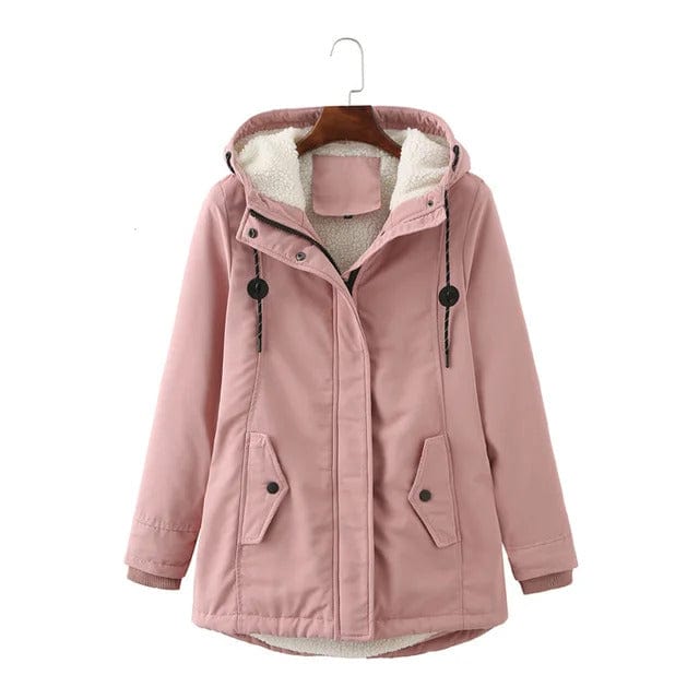 Célia | Veste à Capuche Doublée en Polaire