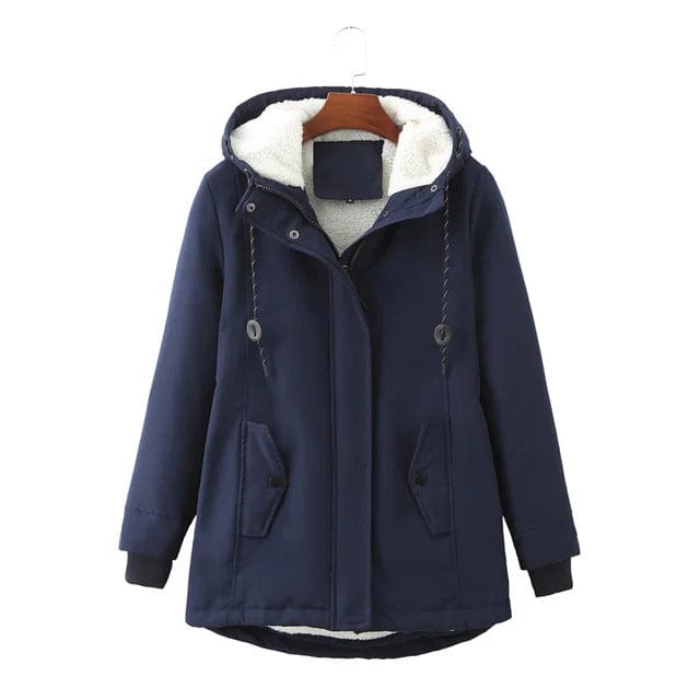 Célia | Veste à Capuche Doublée en Polaire