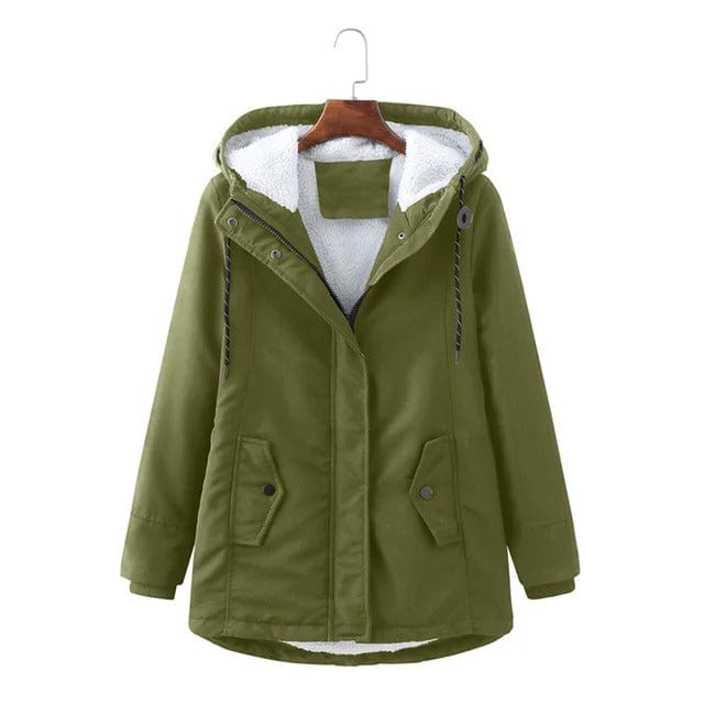 Célia | Veste à Capuche Doublée en Polaire