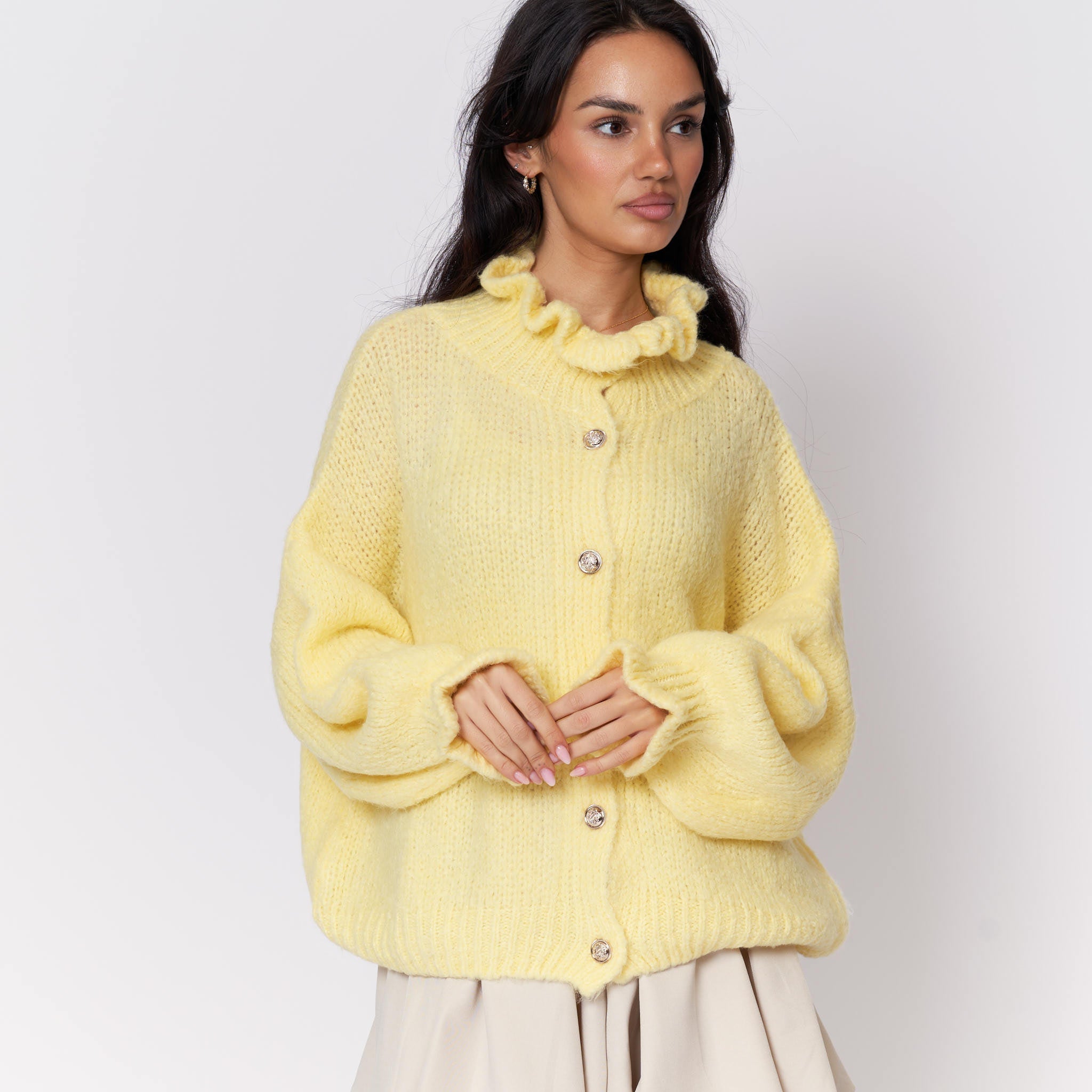Louna | Gilet Boutonné en Maille Douce