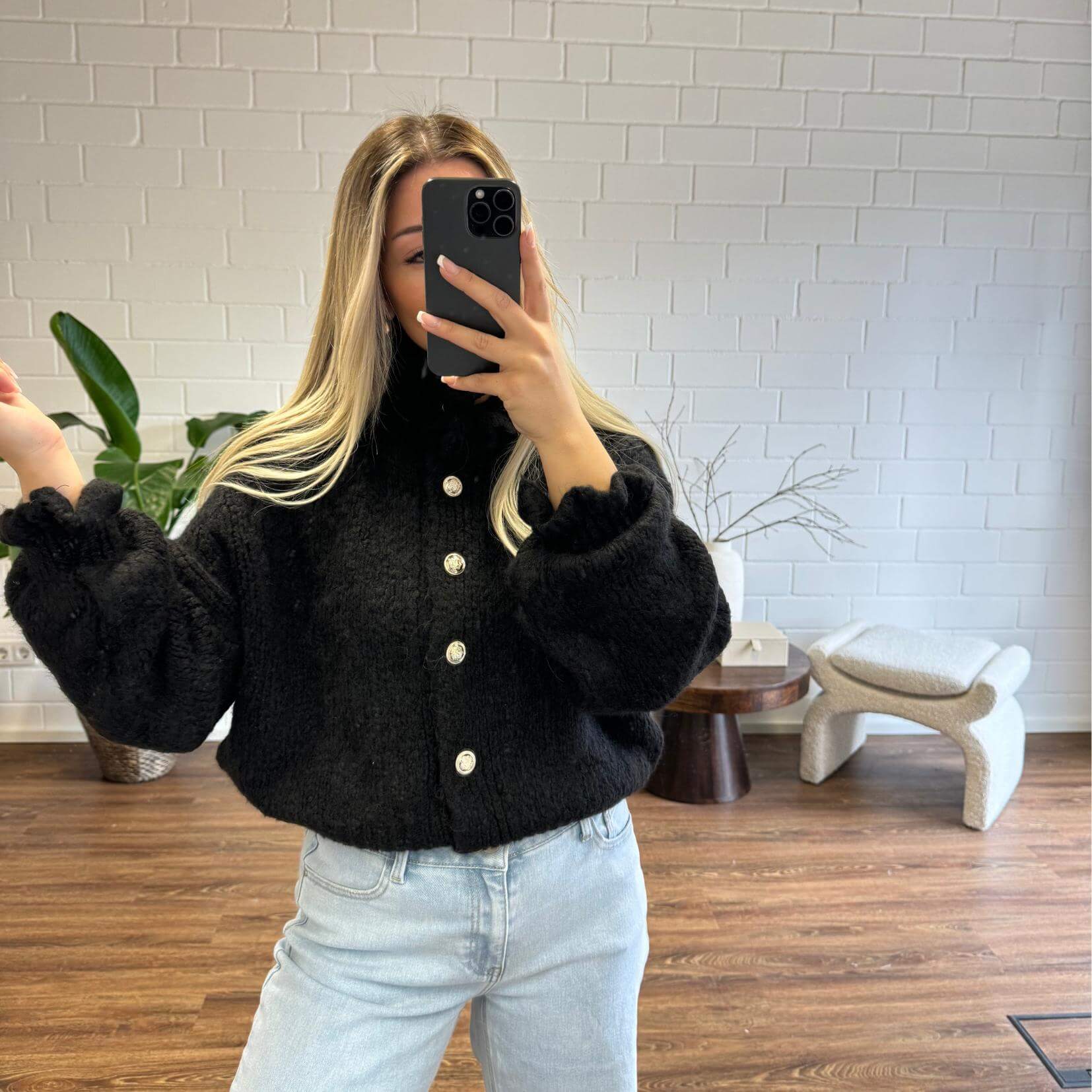Louna | Gilet Boutonné en Maille Douce