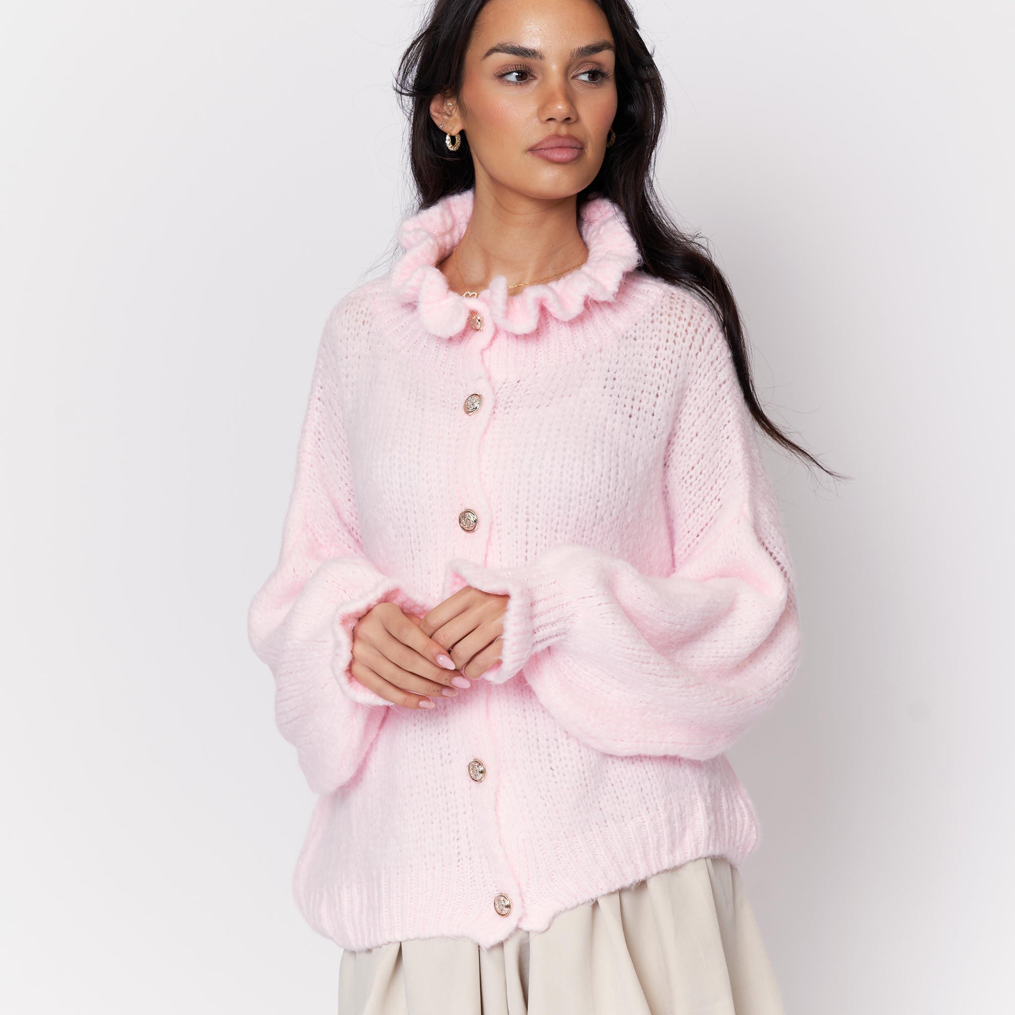 Louna | Gilet Boutonné en Maille Douce
