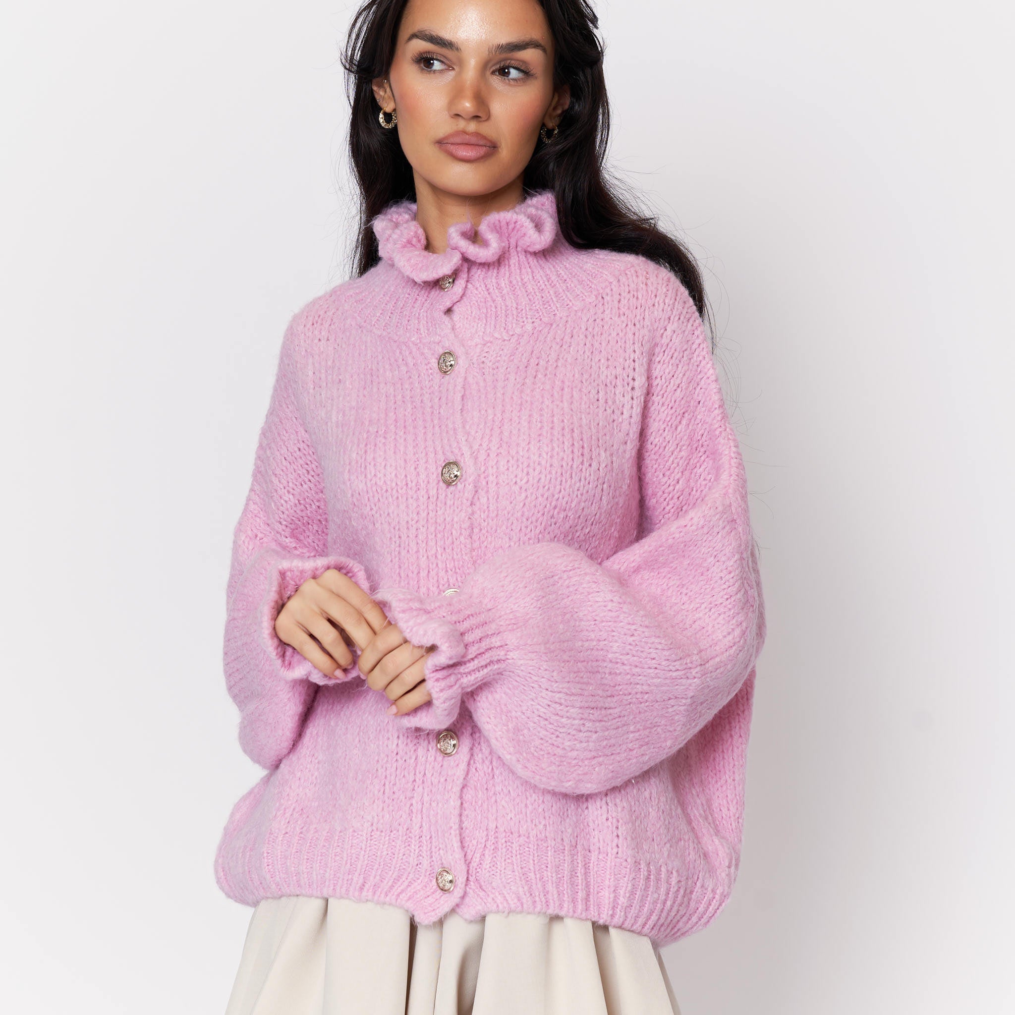 Louna | Gilet Boutonné en Maille Douce
