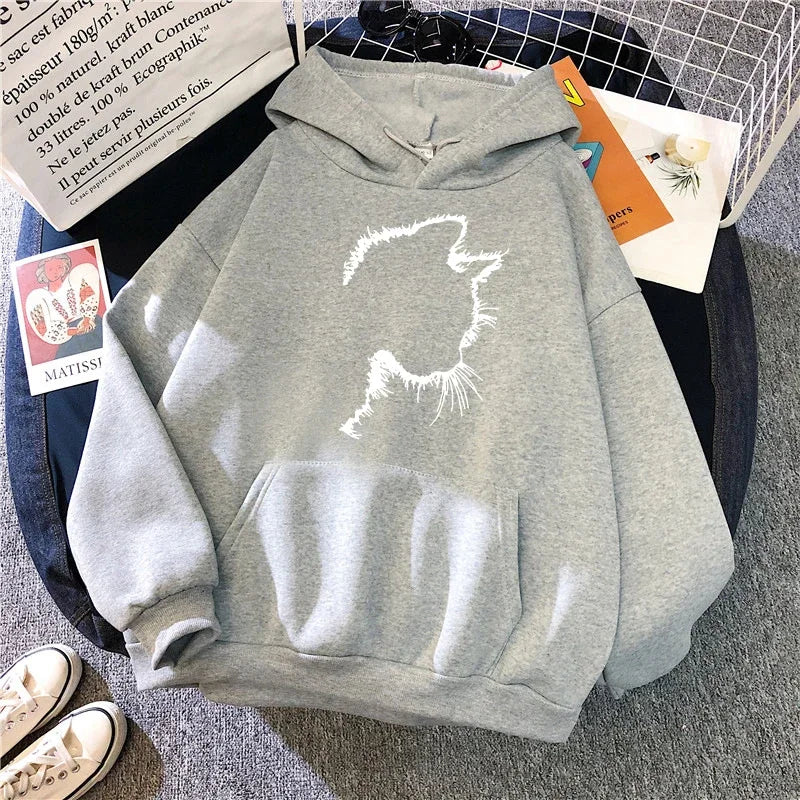 Milo | Sweat à Capuche Motif Chat Brodé