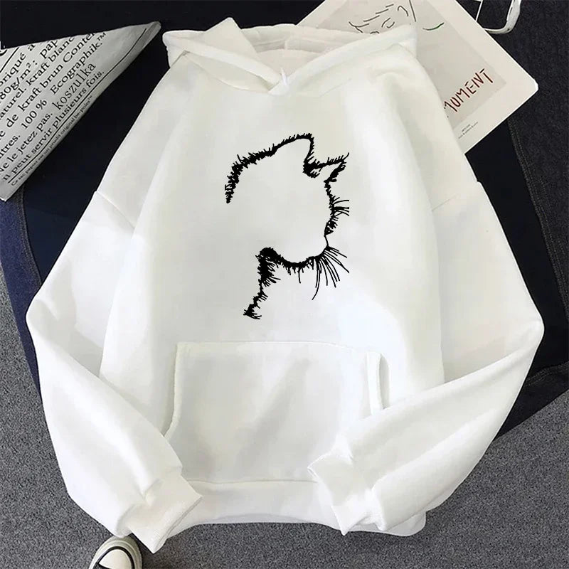 Milo | Sweat à Capuche Motif Chat Brodé