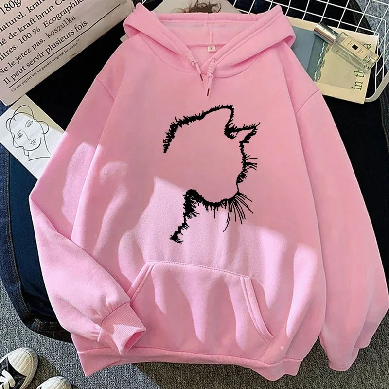 Milo | Sweat à Capuche Motif Chat Brodé