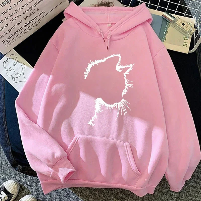 Milo | Sweat à Capuche Motif Chat Brodé