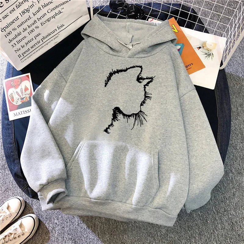 Milo | Sweat à Capuche Motif Chat Brodé