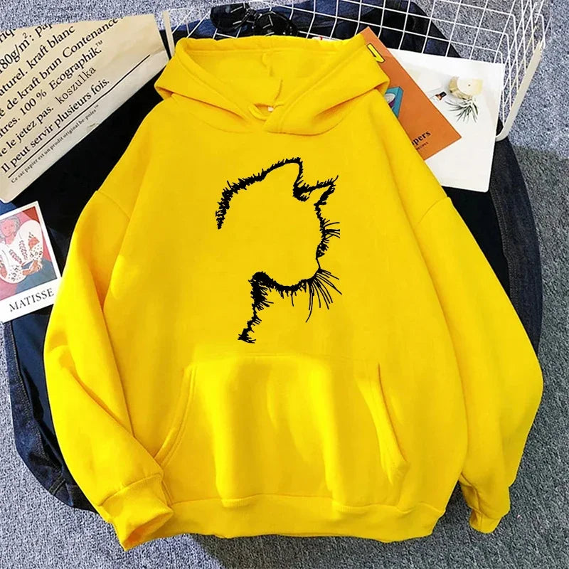 Milo | Sweat à Capuche Motif Chat Brodé