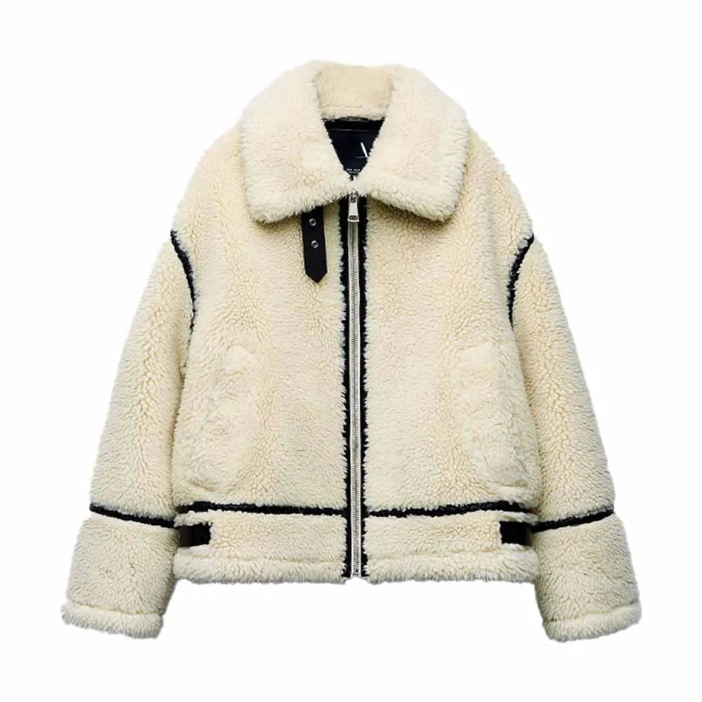 Inaya | Veste Aviateur en Fourrure Synthétique