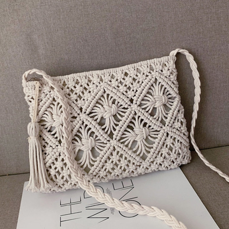 Livia | Sac Bandoulière en Macramé Tressé