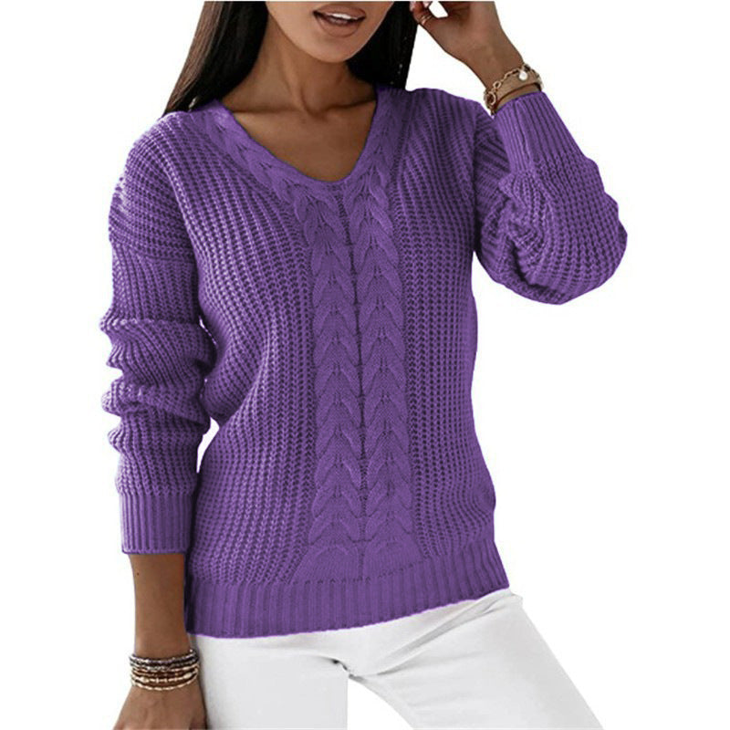 Camille | Pull Torsadé Col V Classique
