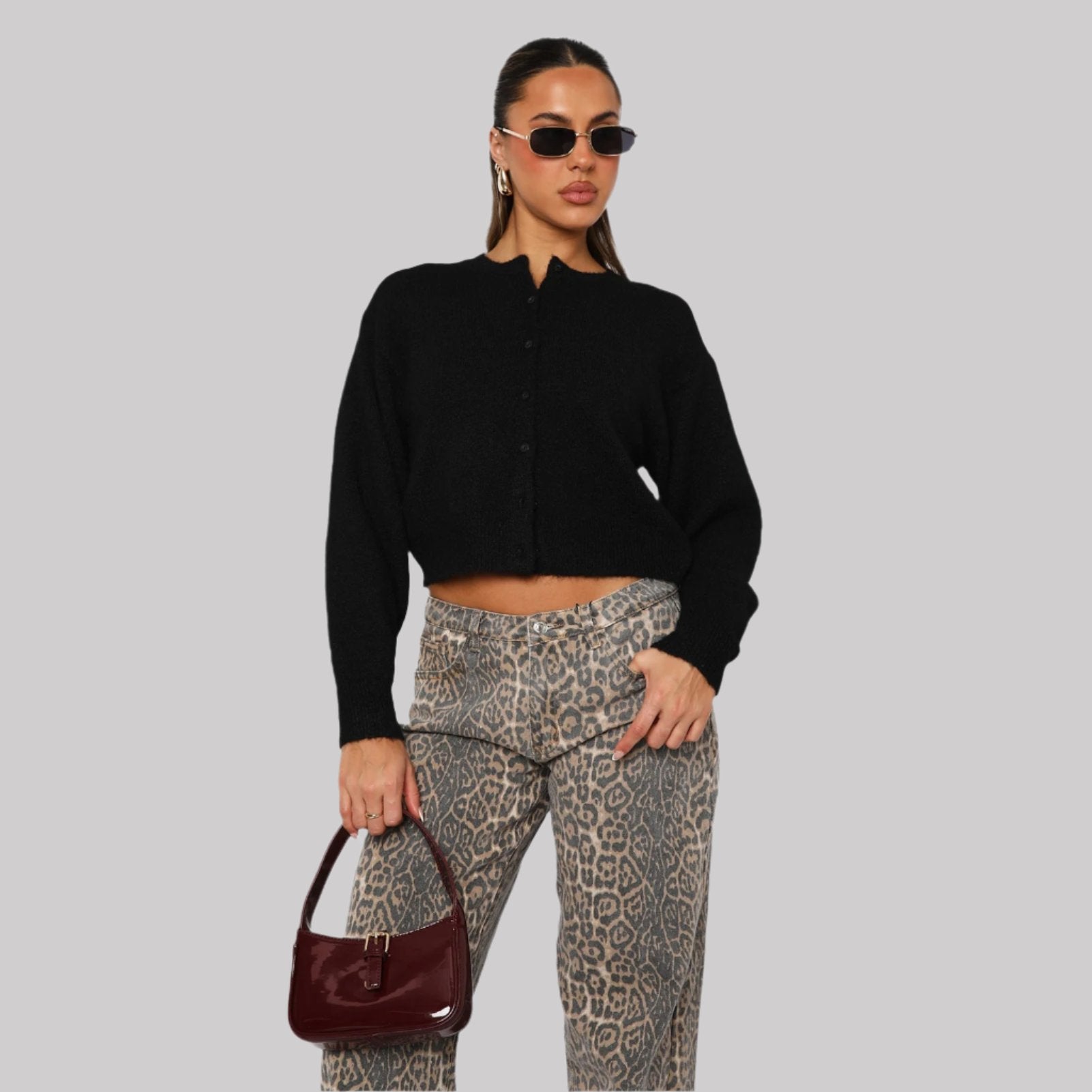 Alma | Gilet Court Boutonné en Maille Fine