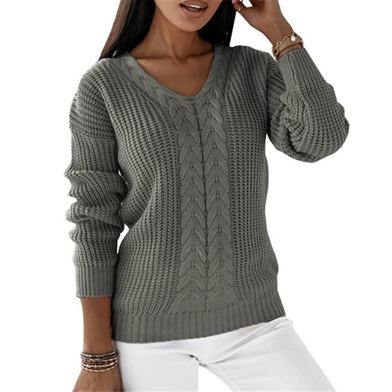Camille | Pull Torsadé Col V Classique