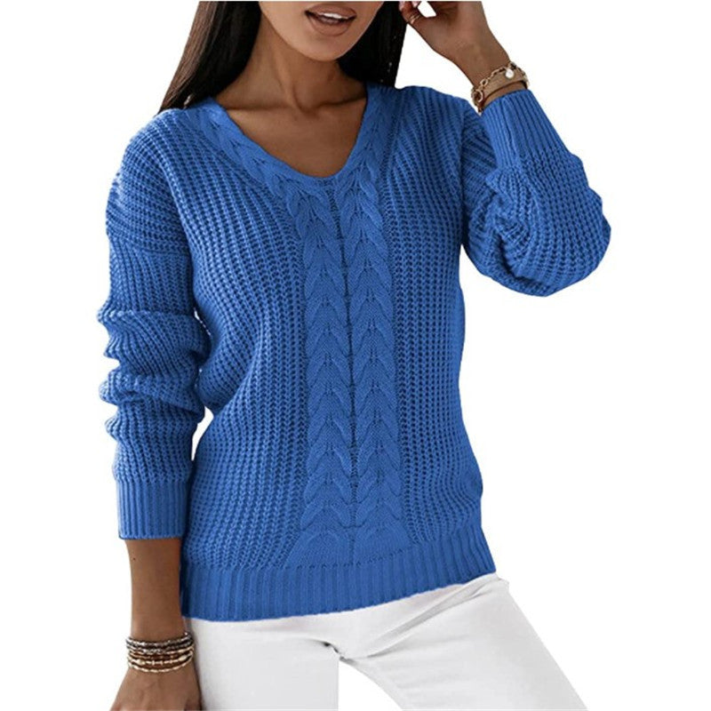 Camille | Pull Torsadé Col V Classique