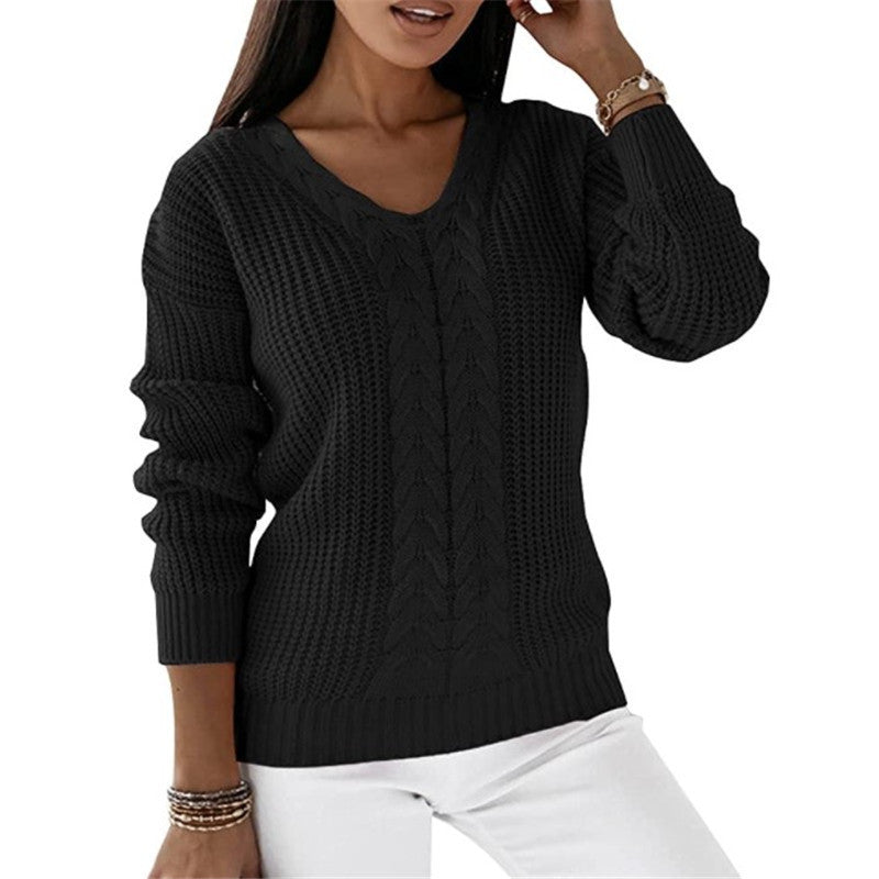 Camille | Pull Torsadé Col V Classique