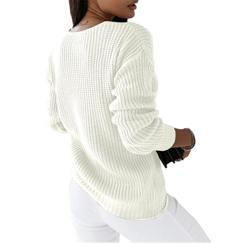 Camille | Pull Torsadé Col V Classique