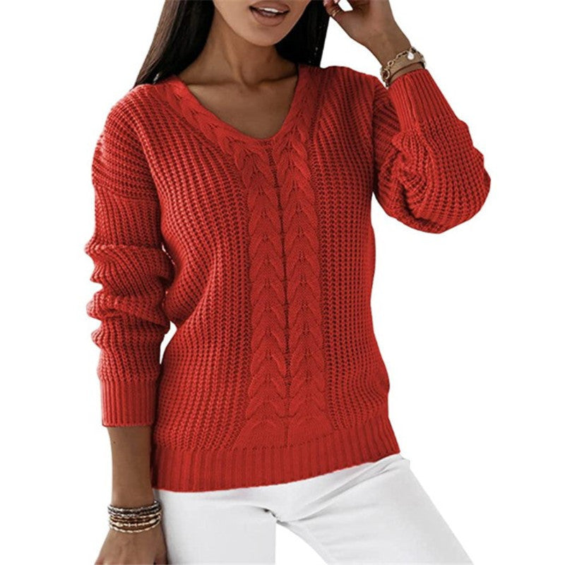 Camille | Pull Torsadé Col V Classique