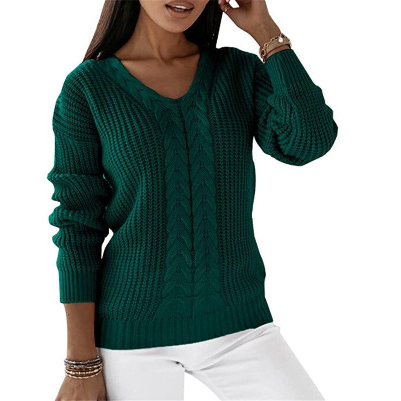 Camille | Pull Torsadé Col V Classique