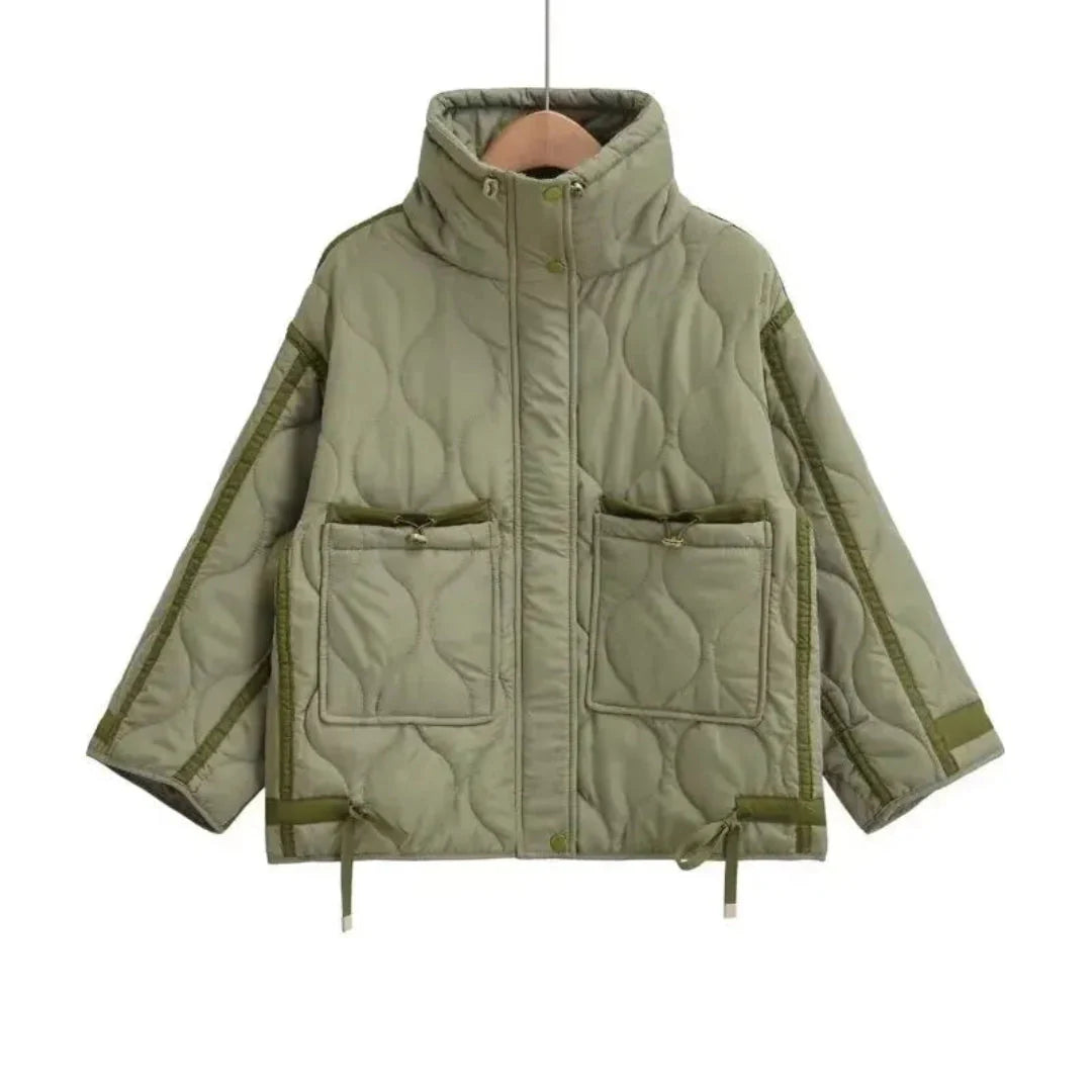 Talia | Veste Matelassée Oversize avec Cordon de Serrage