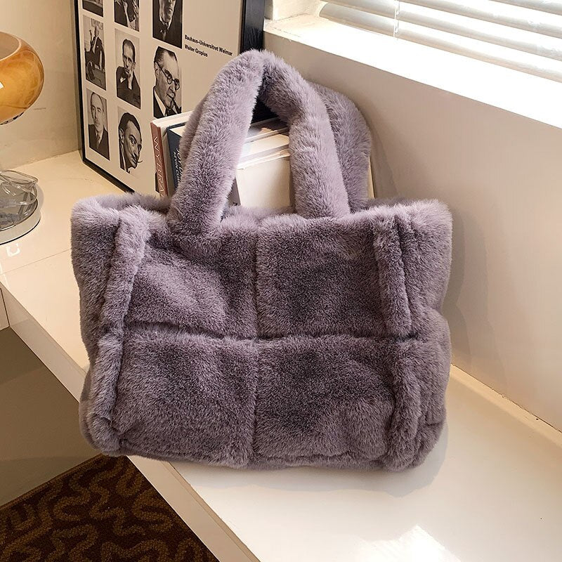 Naya | Sac Cabas Doublé en Fausse Fourrure