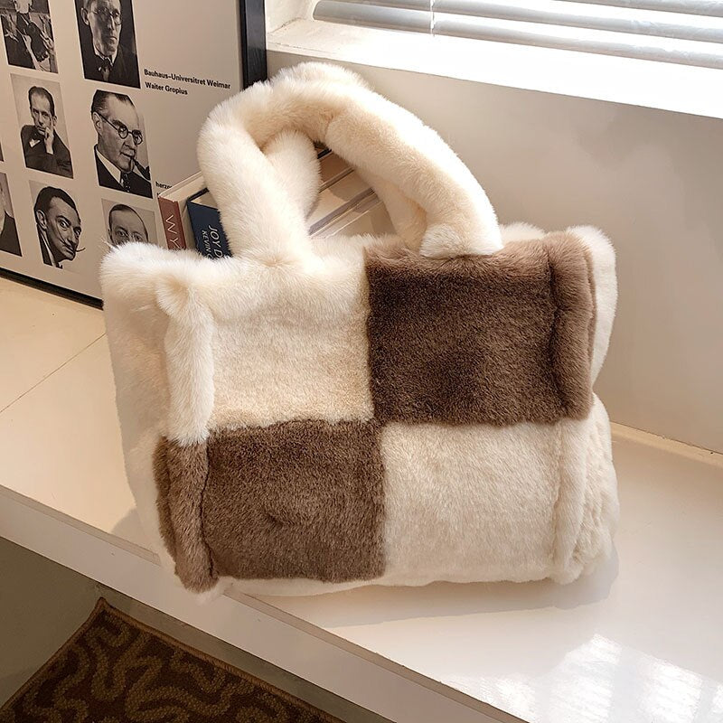 Naya | Sac Cabas Doublé en Fausse Fourrure