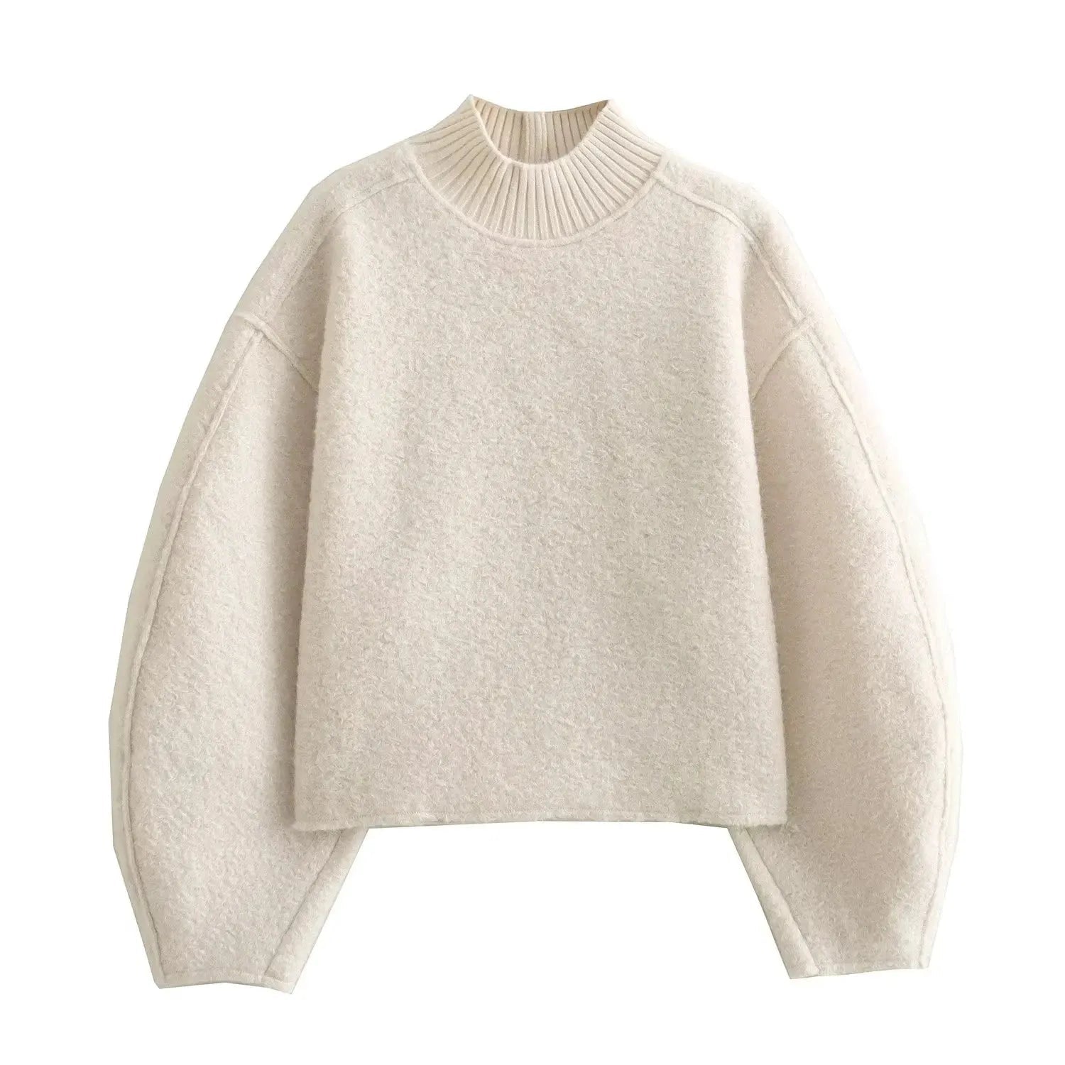 Lina | Pull Col Montant Maille Douce