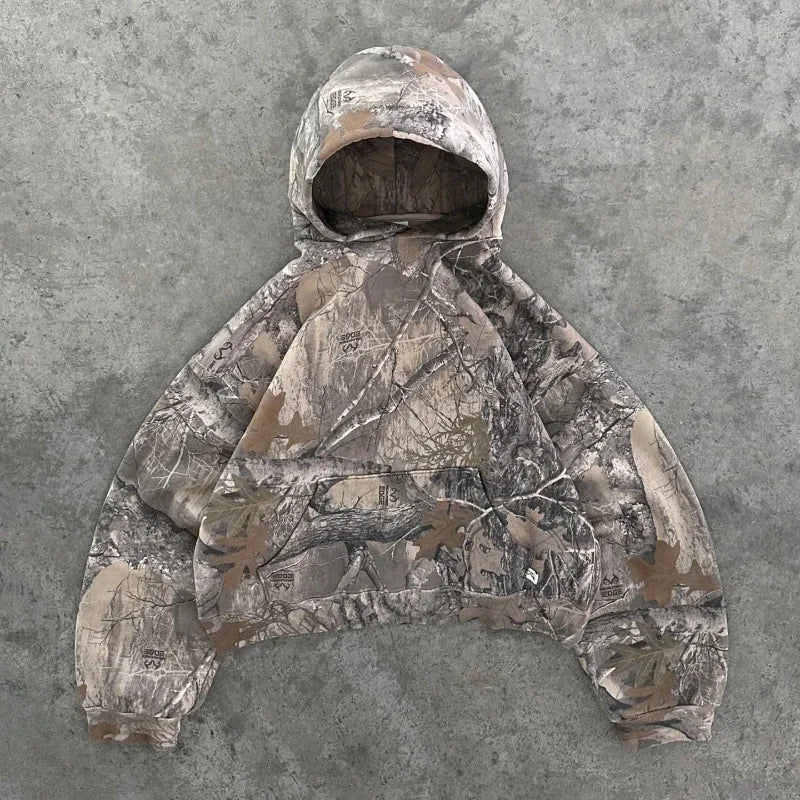 Terra | Sweat à Capuche Camouflage Style Forêt