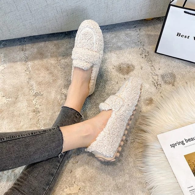 Maya | Chaussons Douillets en Mouton Synthétique