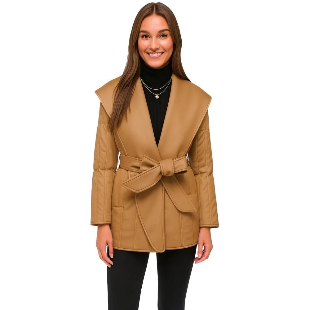 Celia | Manteau Ceinturé à Col Large