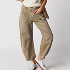 jeans-baggy-femme-pantalons-décontractés