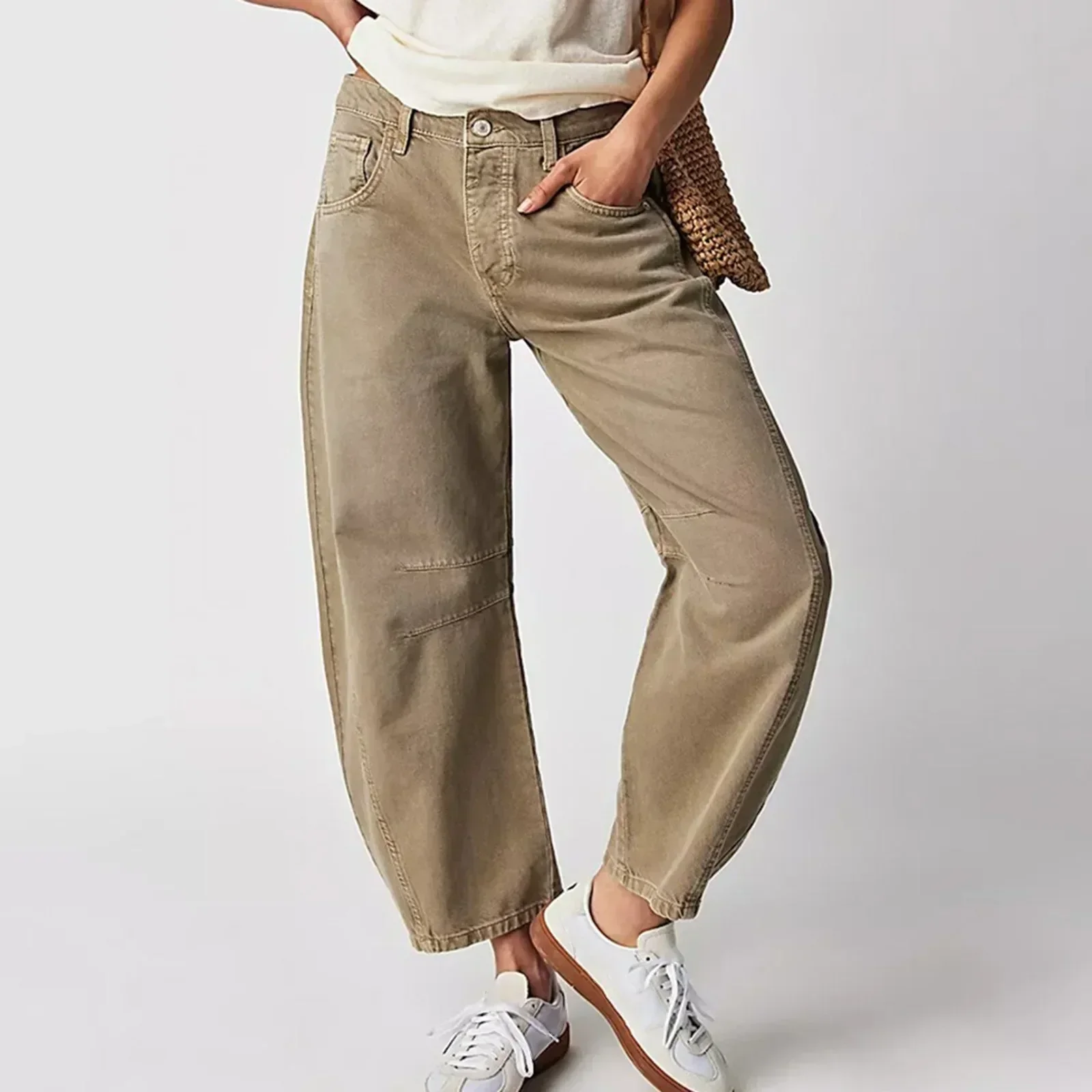jeans-baggy-femme-pantalons-décontractés