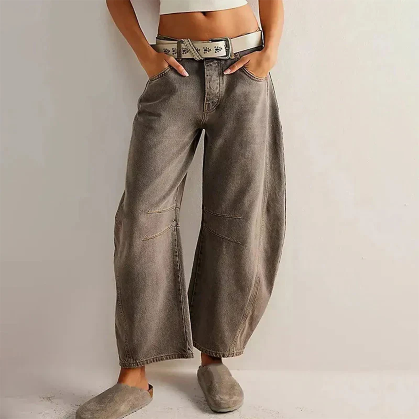 jeans-baggy-femme-pantalons-décontractés