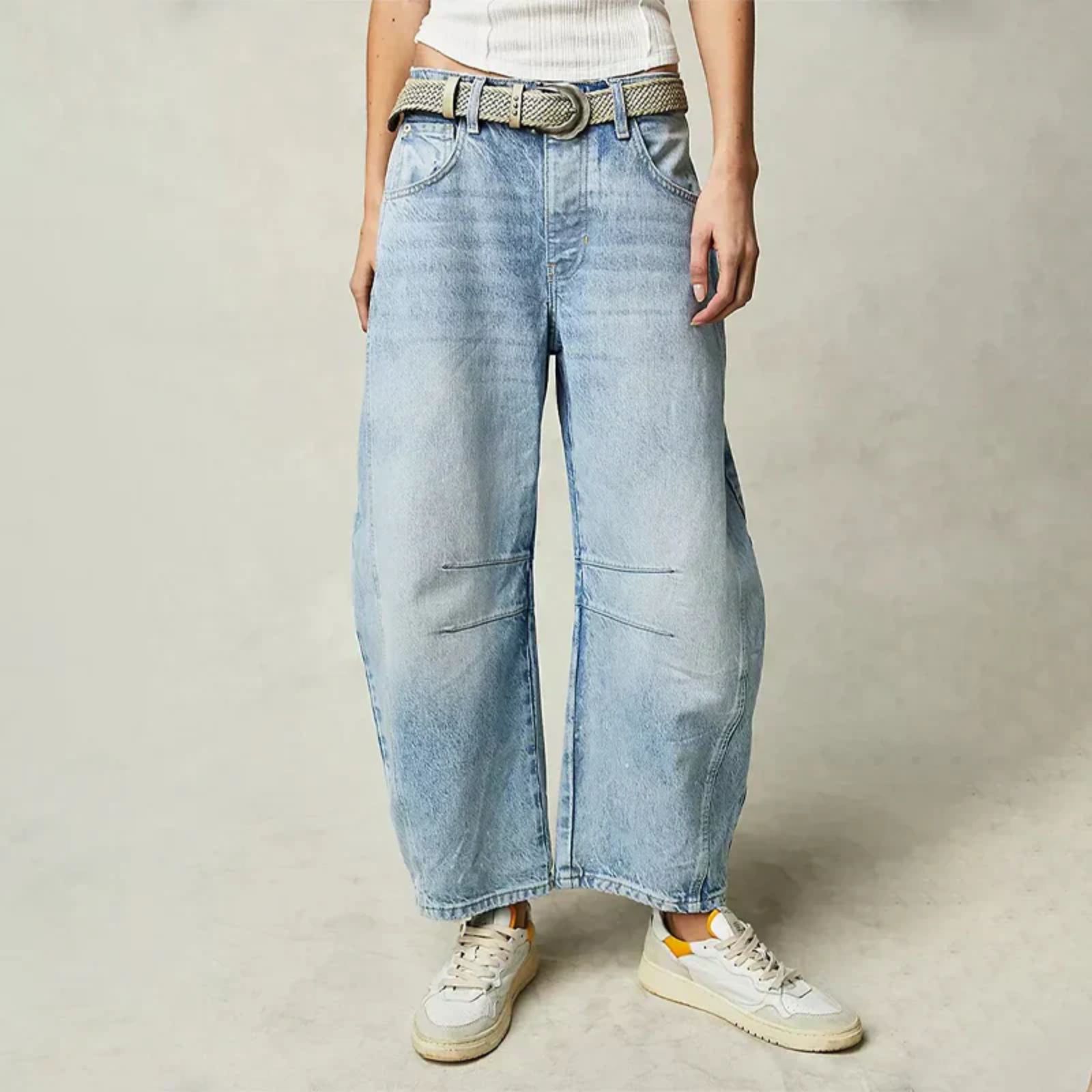 jeans-baggy-femme-pantalons-décontractés