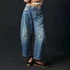 jeans-baggy-femme-pantalons-décontractés