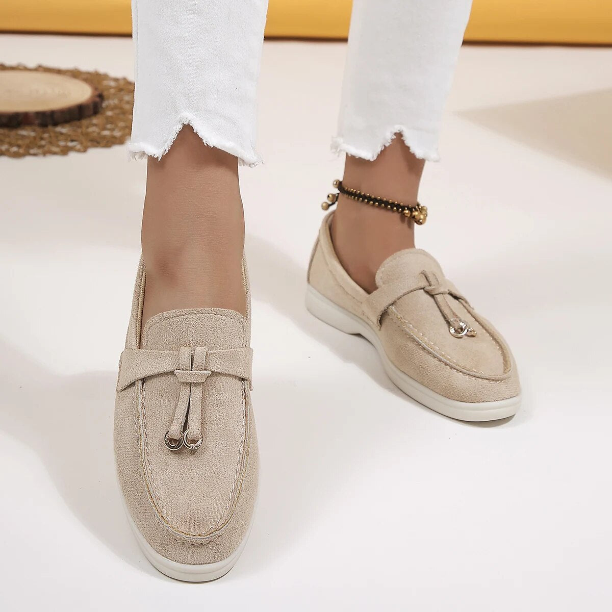 Alba | Mocassins Classiques à Détail Frangé