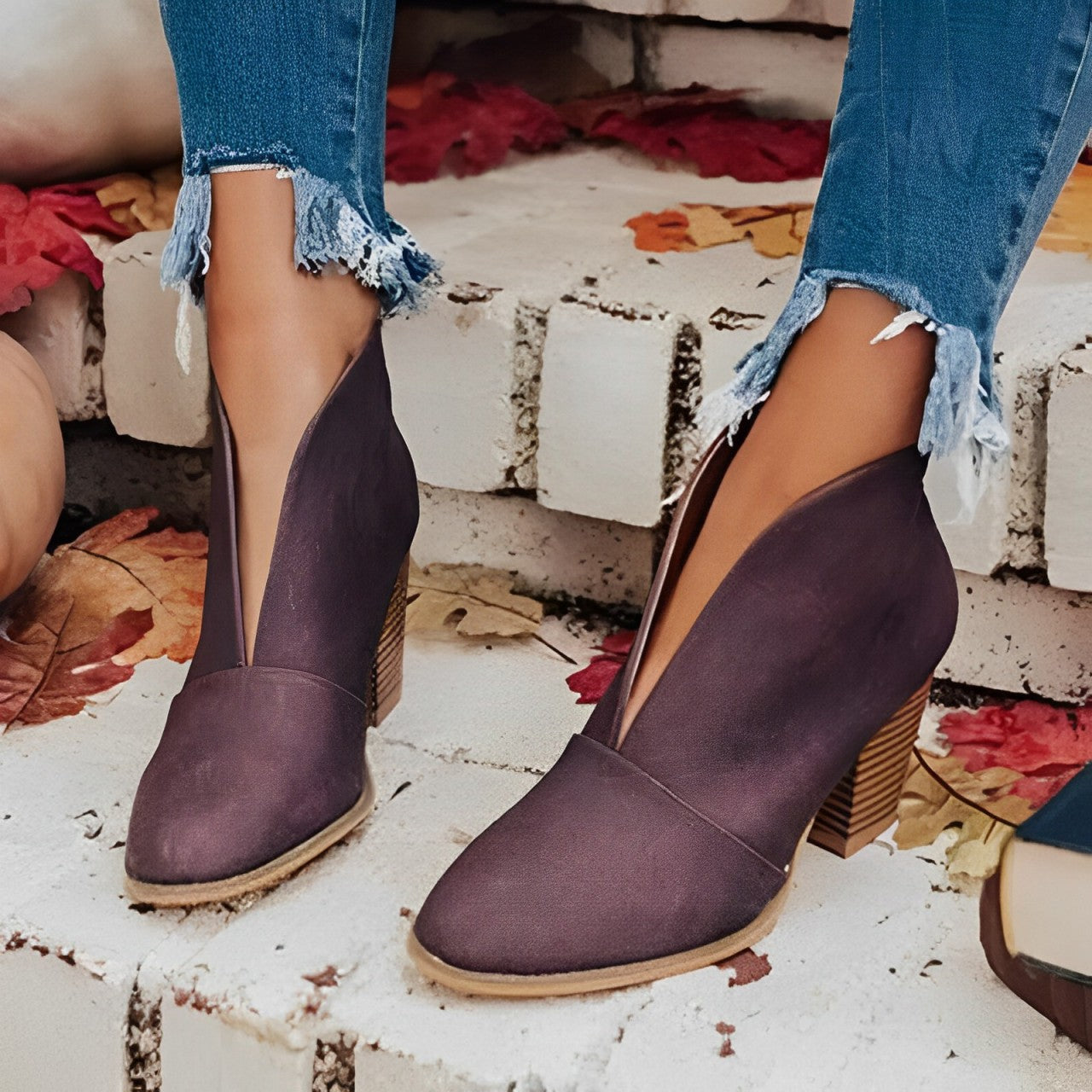 Alba | Bottines Découpe V à Enfiler
