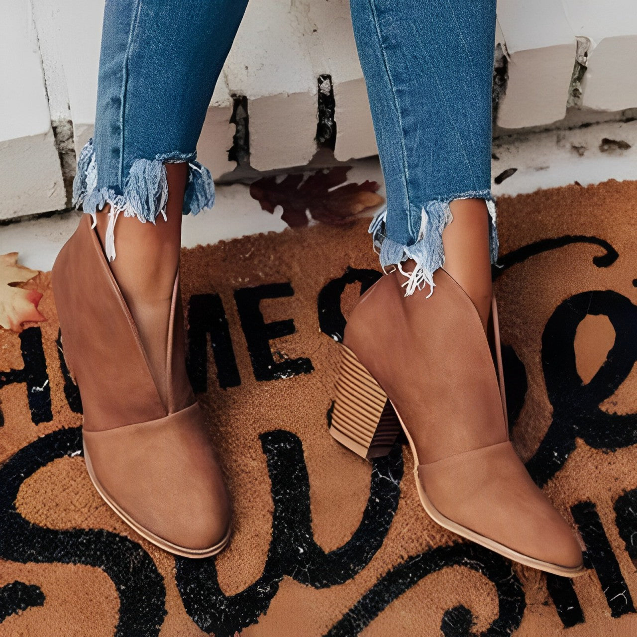 Alba | Bottines Découpe V à Enfiler