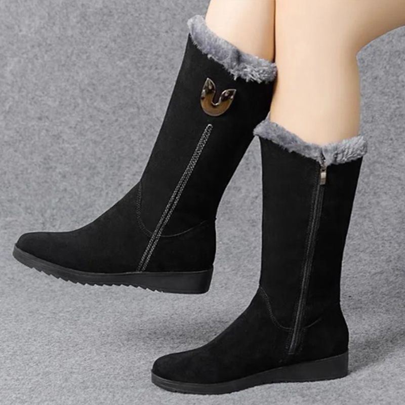 Lina | Bottes Hiver Doublées à Zip Latéral