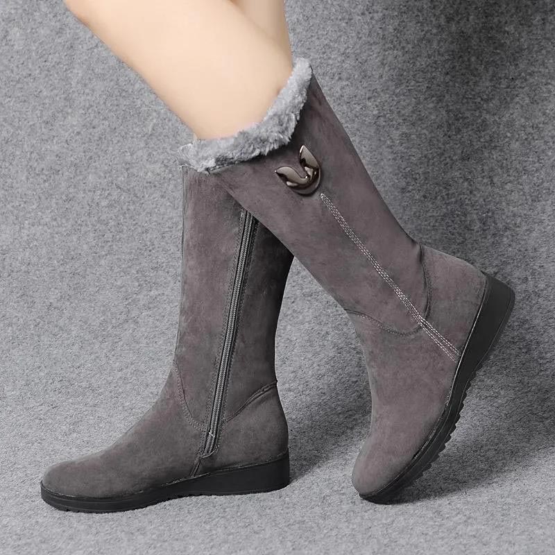 Lina | Bottes Hiver Doublées à Zip Latéral