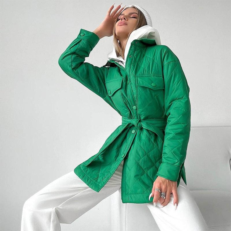 Sacha | Veste Matelassée Ceinturée